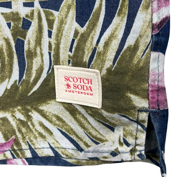 Scotch & Soda Men’s Tropical Floral Button Up Summer Vacation Camp Shirt XXL - Picture 4 of 7